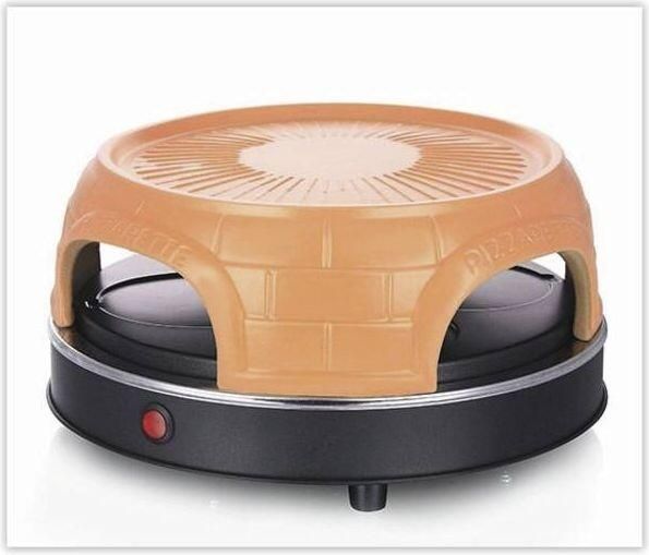 Emerio PO-115847.1 Pizzarette 4 Persoons Pre-bake functie Handgemaakte terracotta koepel 4 Geïsoleerde bak spatels RVS bakplaat - Foto 4