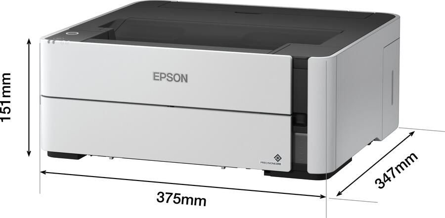 Epson Inkjetprinter EcoTank ET-M1170 zwart-wit inktcartridge drukprocedé