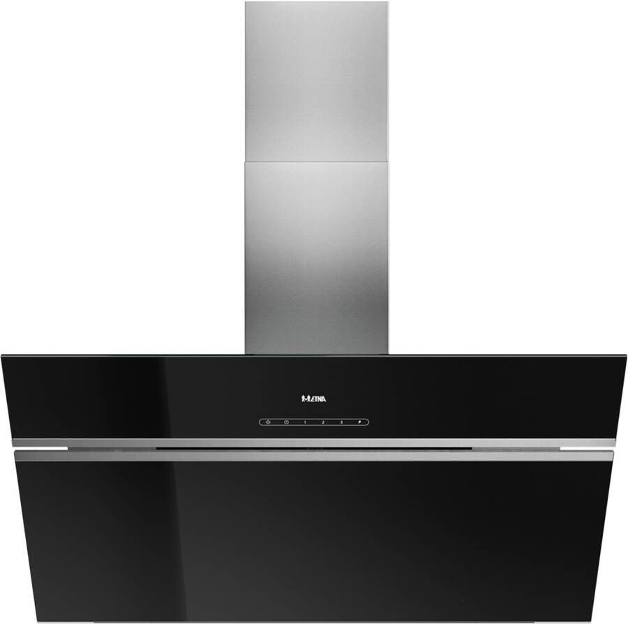 ETNA AD780RVS Schuine afzuigkap Wandafzuigkap RVS 80 cm