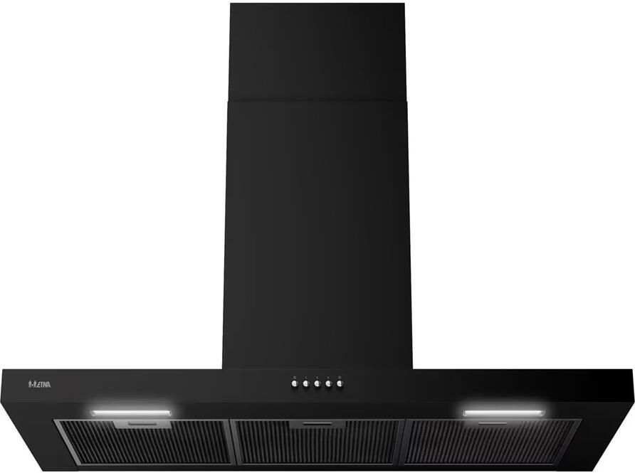ETNA AB390ZT Blokmodel schouwkap 90 cm Matzwart A++ - Foto 3