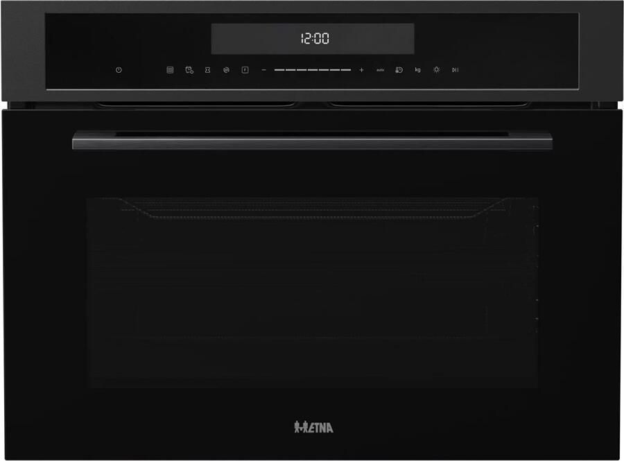 ETNA CM650MZ Inbouw Combimagnetron Mat Zwart 45cm Turbo-hetelucht 50-250°C 50 Liter Grill