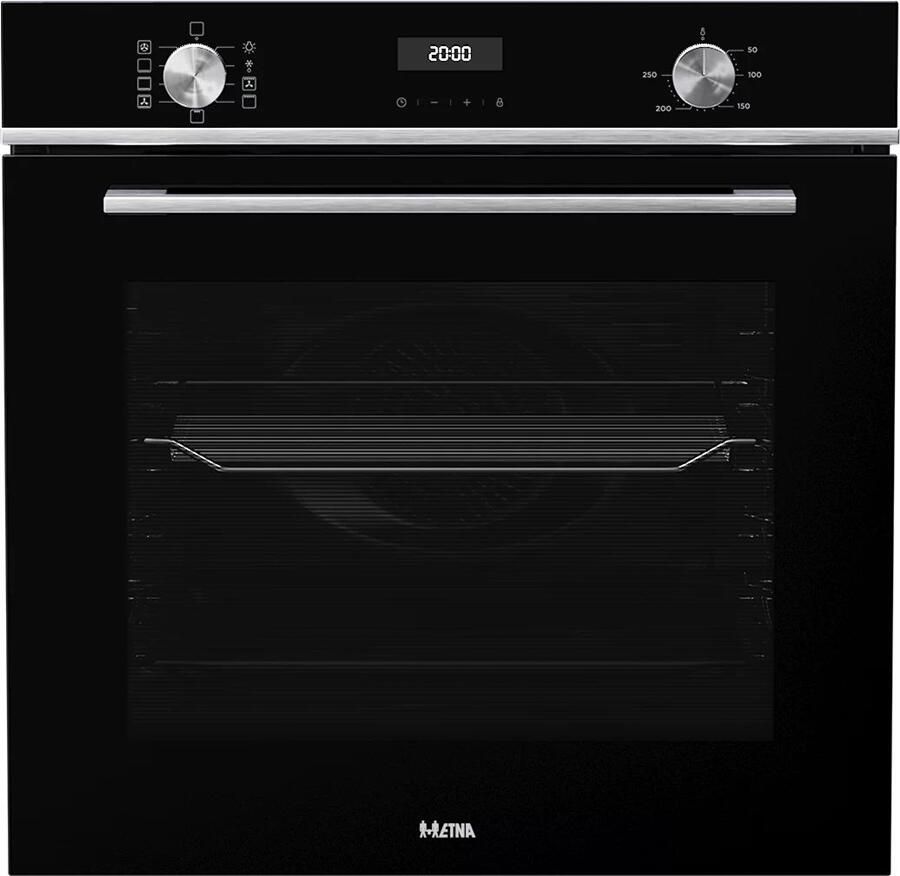 ETNA OM272ZT Oven multifuntioneel 60 cm Zwart A+ LED display Digitale Timer 72Liter Klapdeur Ovenverlichting