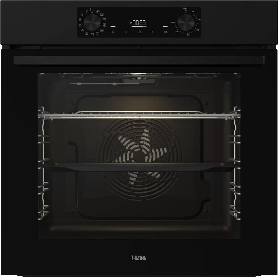 ETNA OM316MZ Inbouwoven Pizza oven (tot 300°C) Turbo Hetelucht AirFryer Multifunctioneel Matzwart