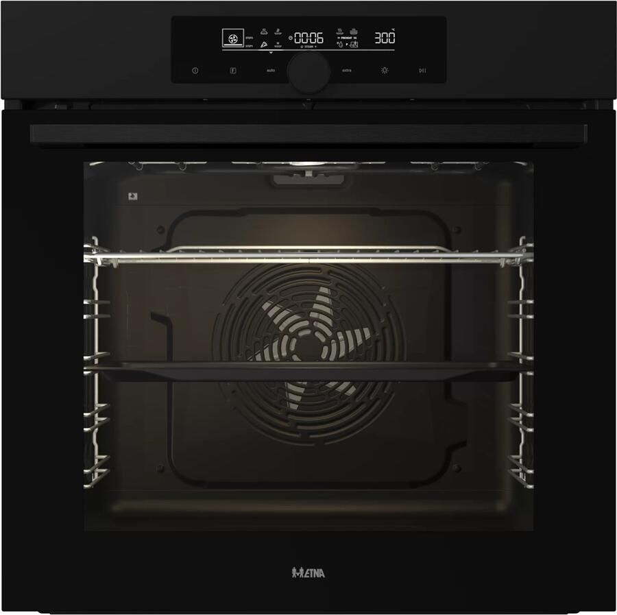 ETNA OM916MZ Inbouwoven Multifunctioneel (tot 300°C) XL Inhoud 77 l Matzwart