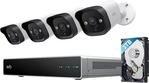 Eufy PoE Security System + NVR + E40 4-Pack