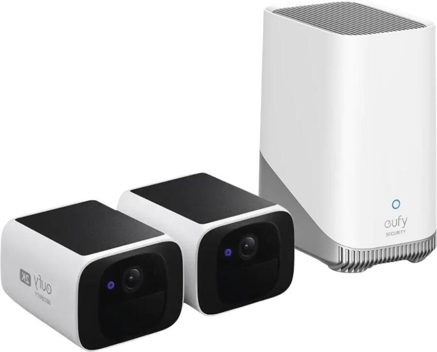 Eufy SoloCam S220 (2 Pack) + Homebase | Slimme Camera's met WiFi | 0194644037680