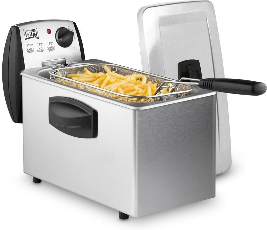 Fritel Friteuse 3L 2200W met inox stofdeksel FR1450 - Foto 2