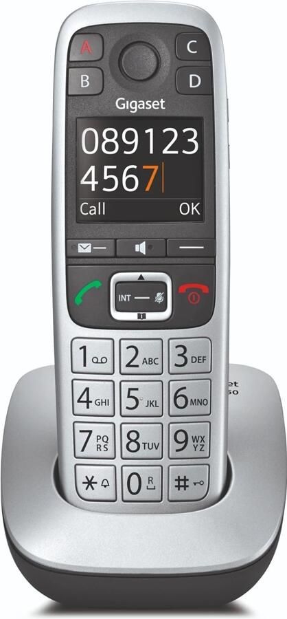 Gigaset E560 draadloze senioren huis telefoon zilver