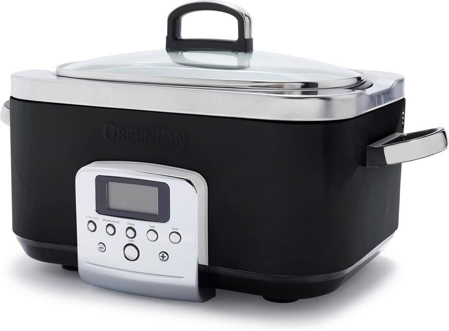 Greenpan Slowcooker 6.0 liter Black Keramische anti-baklaag