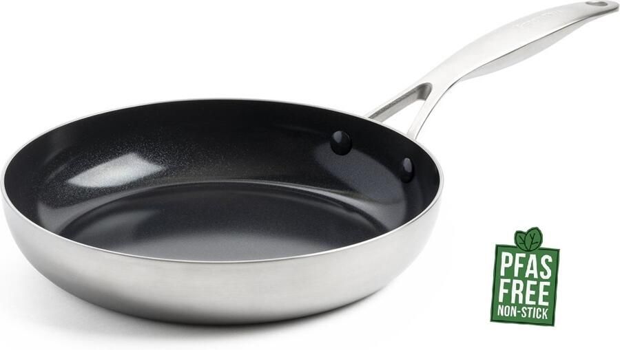 GreenPan Koekenpan Geneva RVS ø 20 cm keramische anti-aanbaklaag - Foto 2