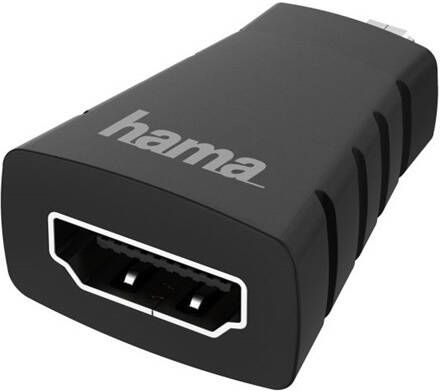 Hama HDMI-adapter micro-HDMI-stekker HDMI-aansluiting Ultra-HD 4K HDMI kabel Zwart