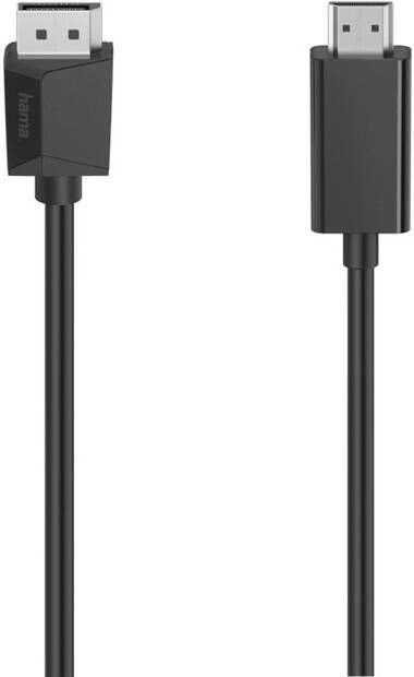 Hama ADAPTERKABEL DISPLAYPORT NAAR HDMI 1.50M HDMI kabel Zwart