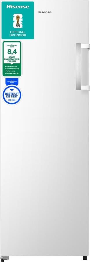 Hisense FV298N4AWC Vrijstaande vriezer Wit 172 cm hoog Energieklasse C Geluidsniveau 36 dB(A) Inhoud 240 liter