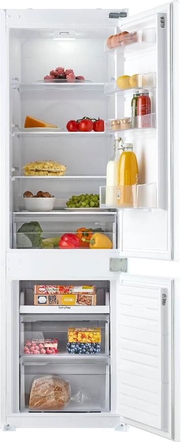 Inventum IKV1786S Inbouw koel-vriescombinatie Nis 178 cm 251 liter Supervriezen Sleepdeur Wit