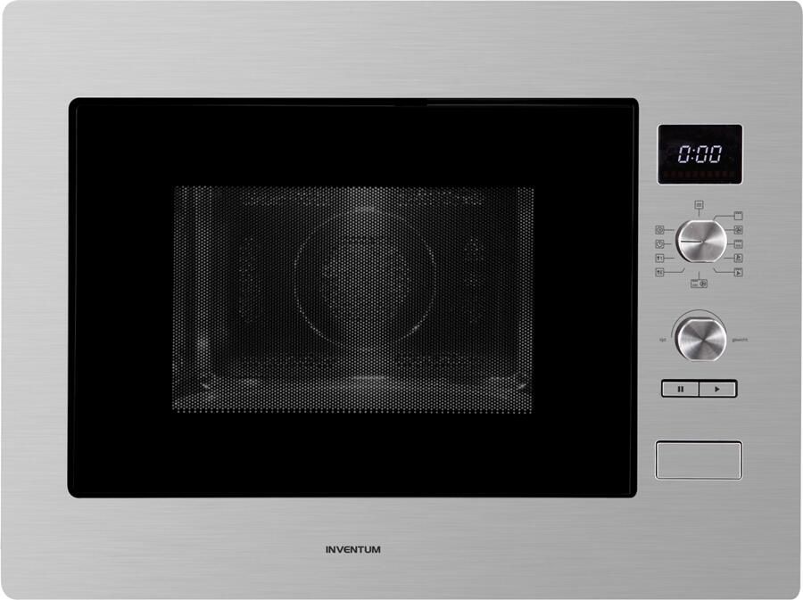 Inventum IMC6132F Inbouw combi-oven Hetelucht Magnetron Grill 32 liter 45 cm hoog Tot 220 graden RVS Zwart
