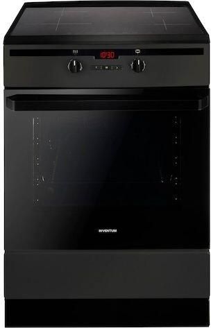Inventum VFI5042ZWA Vrijstaand inductie fornuis Elektrische oven 4 kookzones 50 cm 65 liter Zwart