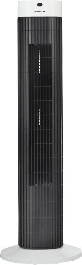 Inventum VTO812WA Torenventilator 3 snelheden 3 windtypes Afstandsbediening Timer 76 5 cm hoog 85 graden oscillatie Wit Zwart
