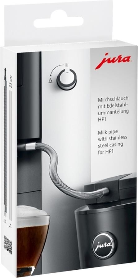 JURA Melkslang met RVS mantel HP1 Koffie accessoire Zilver