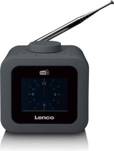 Lenco Dab+ fm Wekkerradio Met Een Kleuren Display Cr-620gy Antraciet