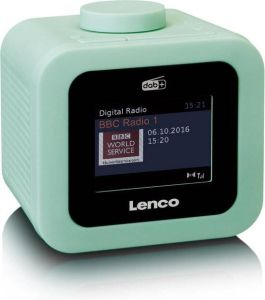Lenco Dab+ fm Wekkerradio Met Een Kleuren Display Cr-620gn Groen
