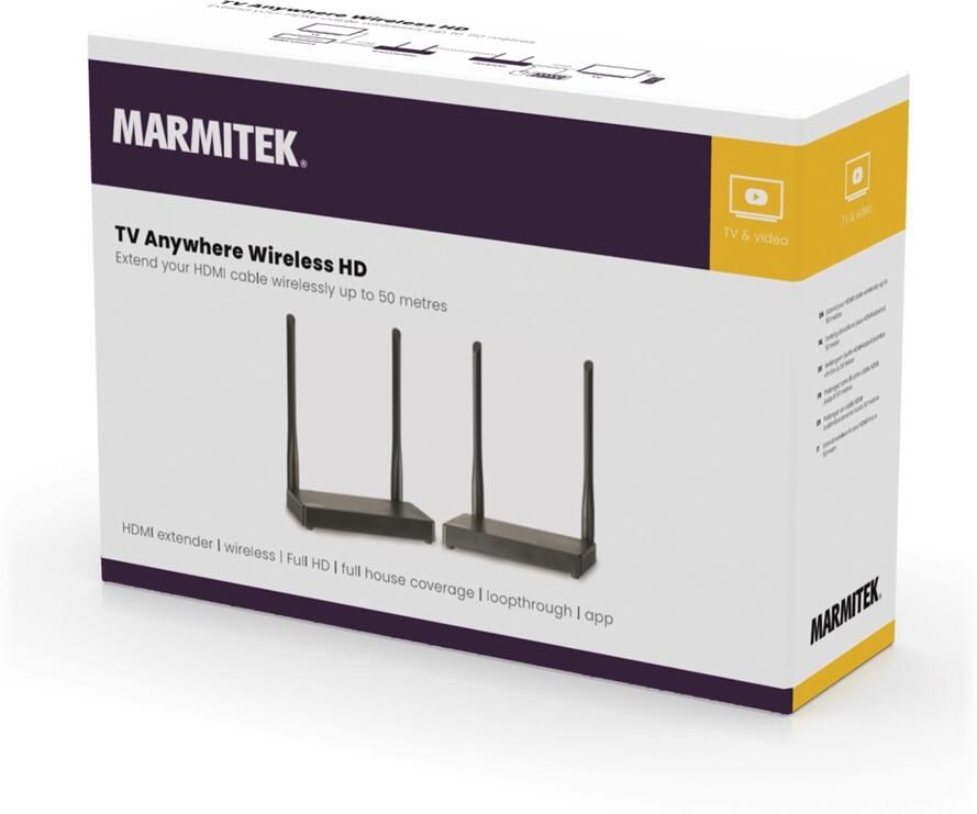 Marmitek TV Anywhere Wireless HD TV accessoire Zwart