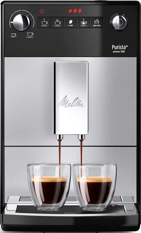 Melitta Volautomatisch koffiezetapparaat Purista F230-101 zilver zwart Favoriete koffie-functie compact & extra geruisloos - Foto 4