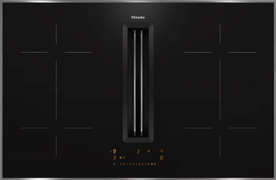 Miele KMDA 7473 FR-U Inductie inbouwkookplaat met afzuiging Grijs