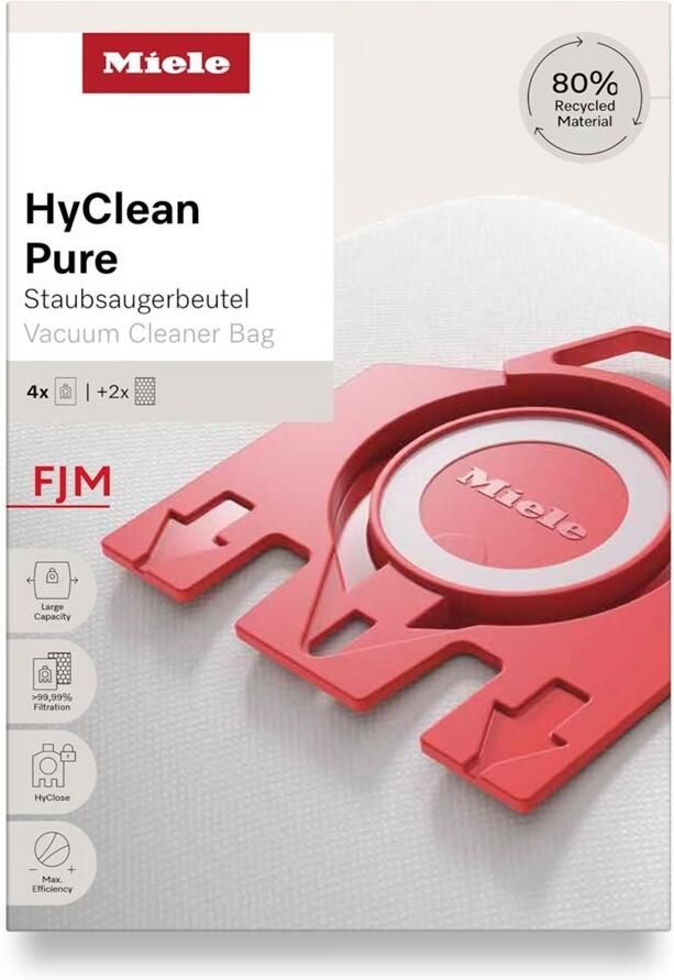 Miele FJM HyClean Pure 2.0 Stofzuigerzakken 4 stuks