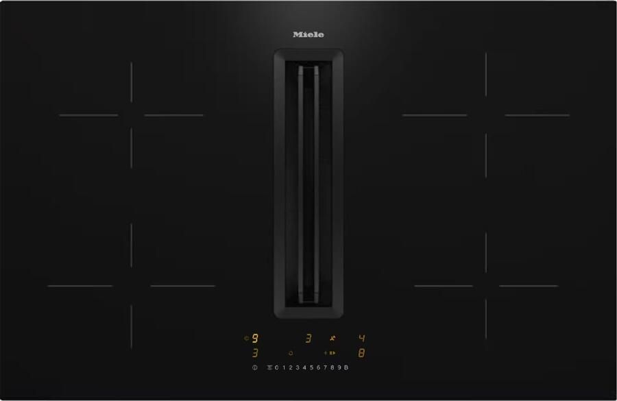 Miele KMDA 7272 FL-A Inductie kookplaat met afzuiging Zwart