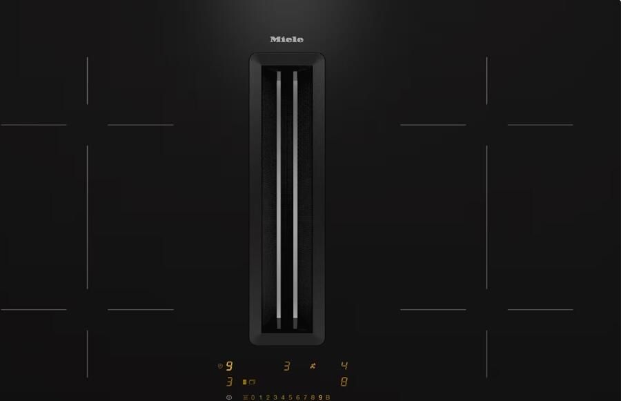 Miele KMDA 7473 FL-U Inductie kookplaat met afzuiging Zwart