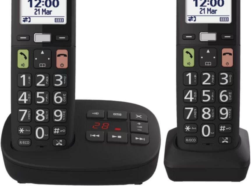 Panasonic DECT KX-TGU132EXB Duo Zwart | Smartphones tablets en meer | 5025232964222