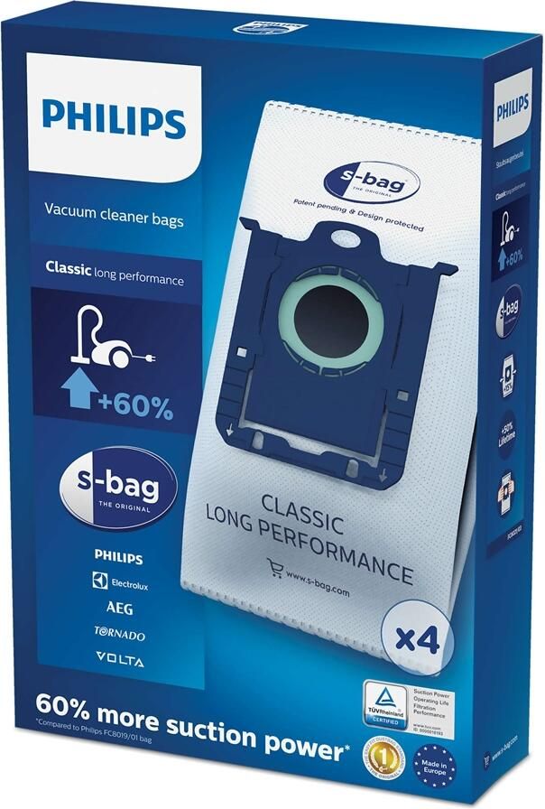 Philips Stofzak FC8021 03 s-bag Classic set van 4