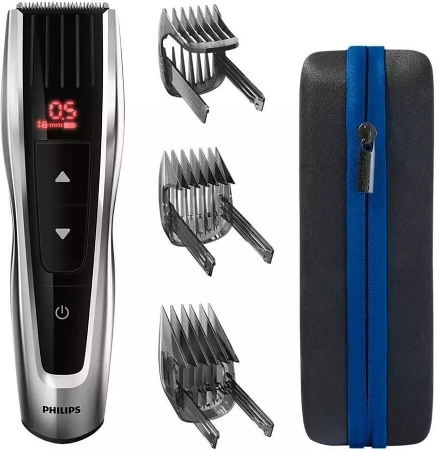 Philips series 9000 HC9420 15 Tondeuse Zwart zilver Met reisetui