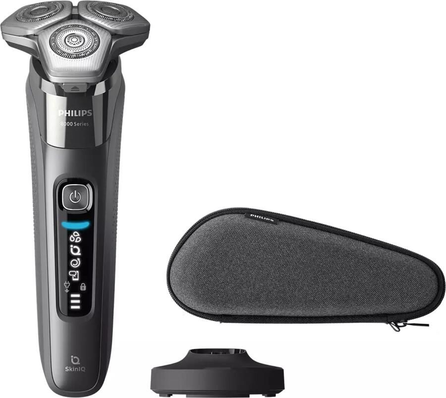Philips SHAVER Series 8000 S8697 35 Roterend scheerapparaat SkinIQ Chroom Batterij Accu Lithium-Ion (Li-Ion) 50 min