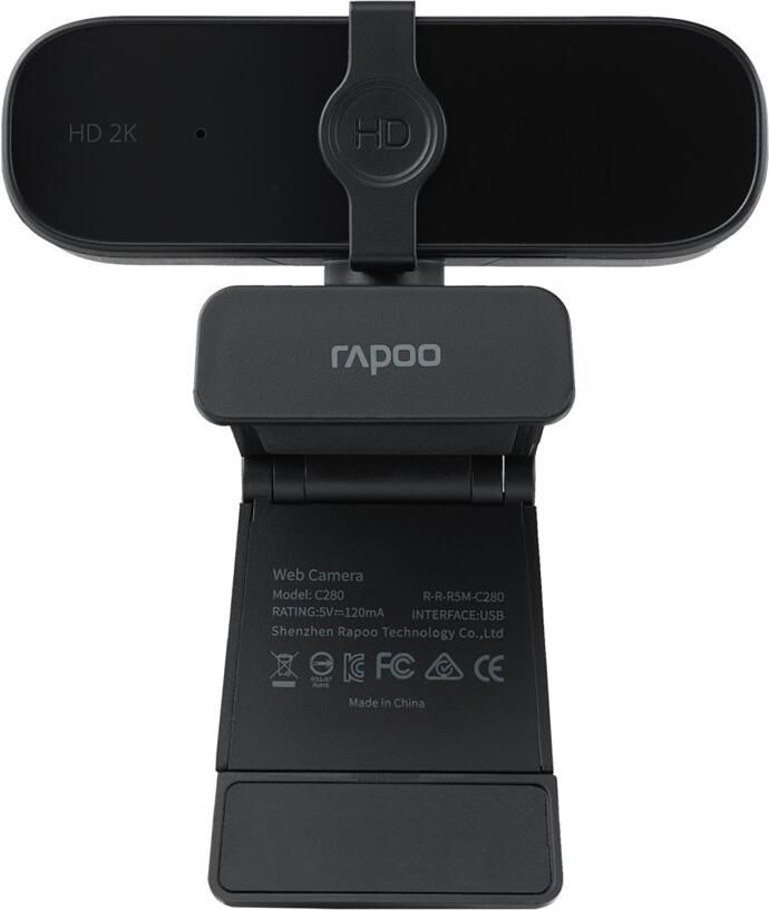 Rapoo Webcam XW2K Full HD 2K Webcam Zwart