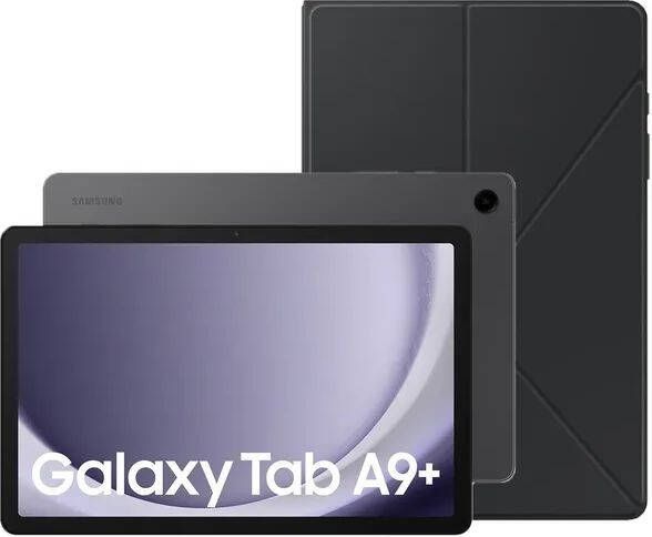 Samsung Galaxy Tab A9 Plus (2023) 64GB Wifi + Book Cover Tablet Grijs