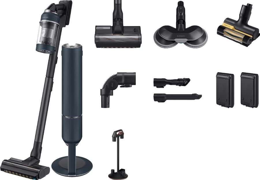 Samsung Bespoke Jet™ Plus Midnight Blue steelstofzuiger VS20B95973B WA Stofzak 0 5 l 580 W Blauw