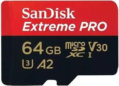 SanDisk MicroSDXC Extreme PRO 64GB 200 90 mb s A2 V30 SDA Rescue Pro DL 2Y Micro SD-kaart Zwart - Foto 2