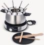 Severin FO 2471 Crepe Maker Fondueset combi Elektrisch RVS Zwart - Thumbnail 2