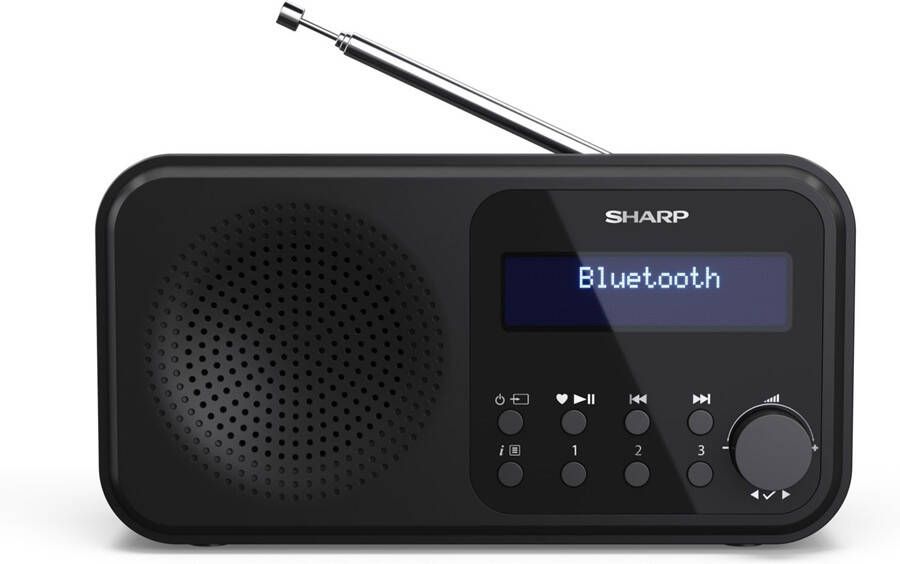 Sharp DR-P420(BK) draagbare radio DAB FM bluetooth zwart