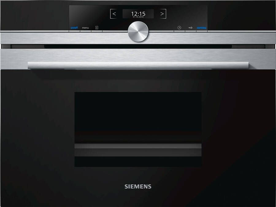 Siemens iQ700 CD634GAS0 oven Elektrische oven 38 l 1750 W Zwart Roestvrijstaal
