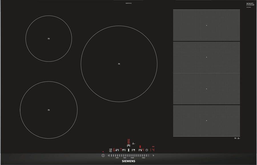 Siemens EX875FVC1E flexInduction Inductie inbouwkookplaat Zwart
