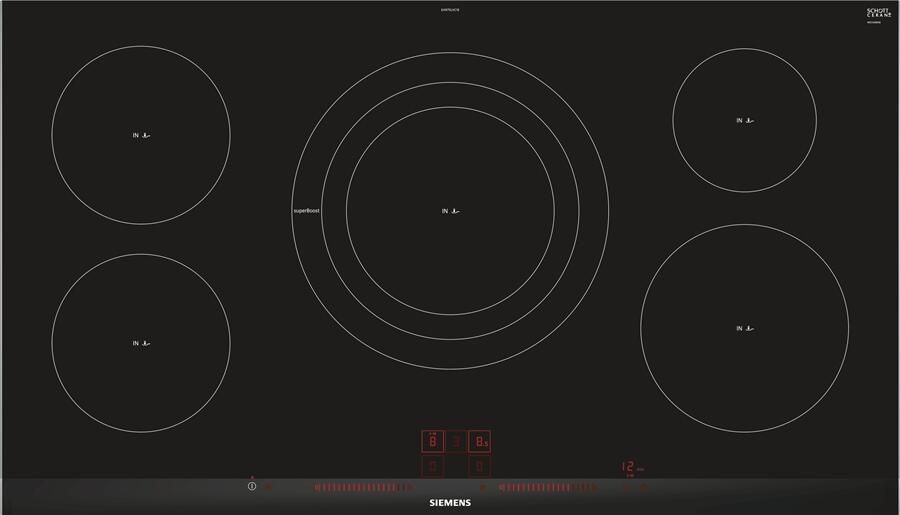 Siemens EH975LVC1E Inductie vitrokeramisch 90cm Inox facet | Inductiekookplaten | Keuken&Koken Kookplaten | EH975LVC1E