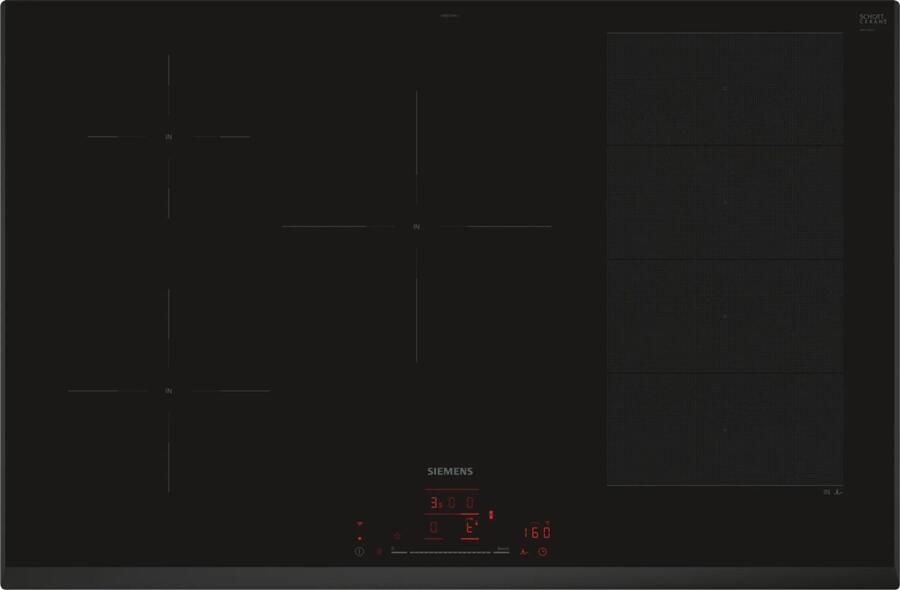 Siemens iQ700 EX851HVC1E Zwart Ingebouwd 80 cm Inductiekookplaat zones Glaskeramiek 5 zone(s) - Foto 3