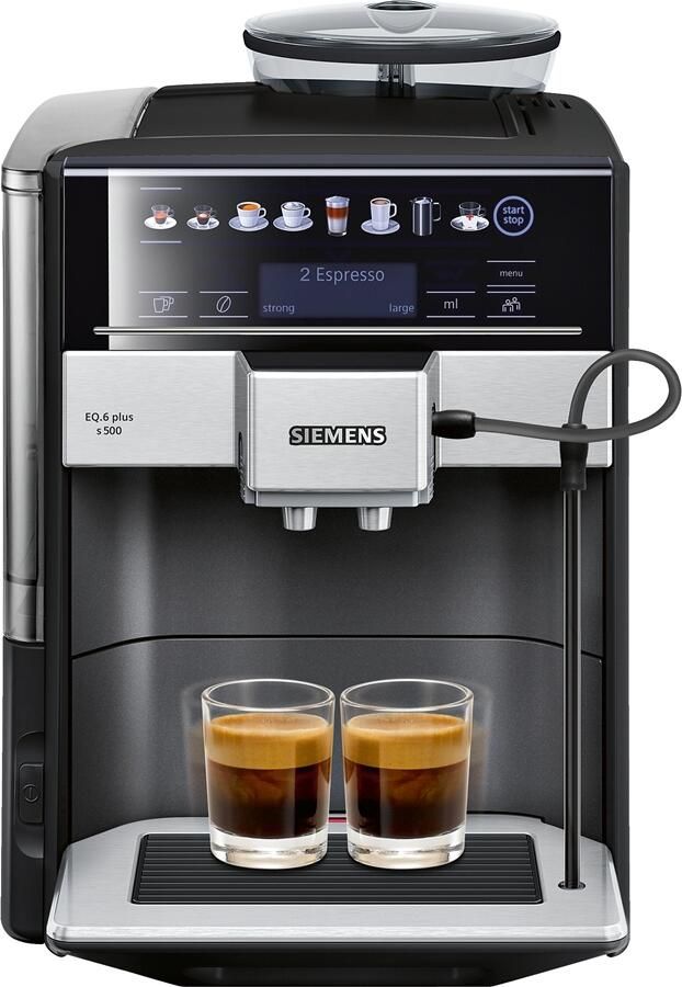 Siemens EQ.6 Plus s500 TE655319RW Volautomatische epressomachine Zwart