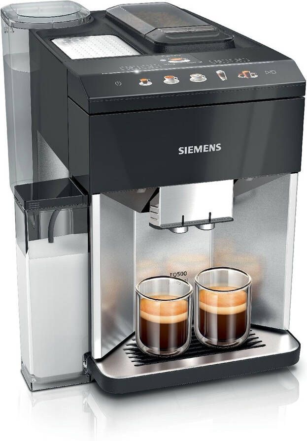 Siemens TQ517R03 EQ500 Integral Espresso Volautomaat RVS Piano Zwart