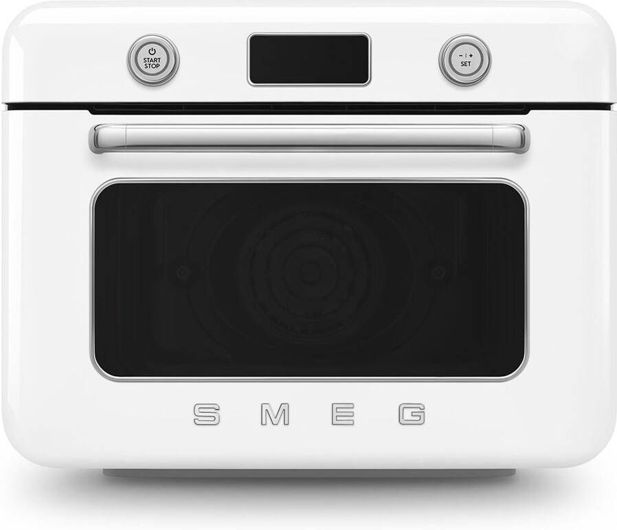 Smeg COF01WHEU Vrijstaande Combi Stoomoven 50&apos;s Style Glanzend Wit