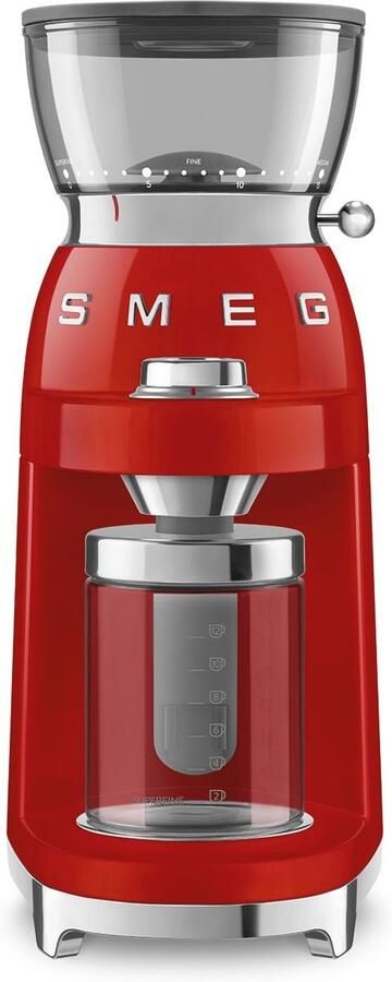 Smeg CGF03RDEU 50's Style Koffiemolen Rood