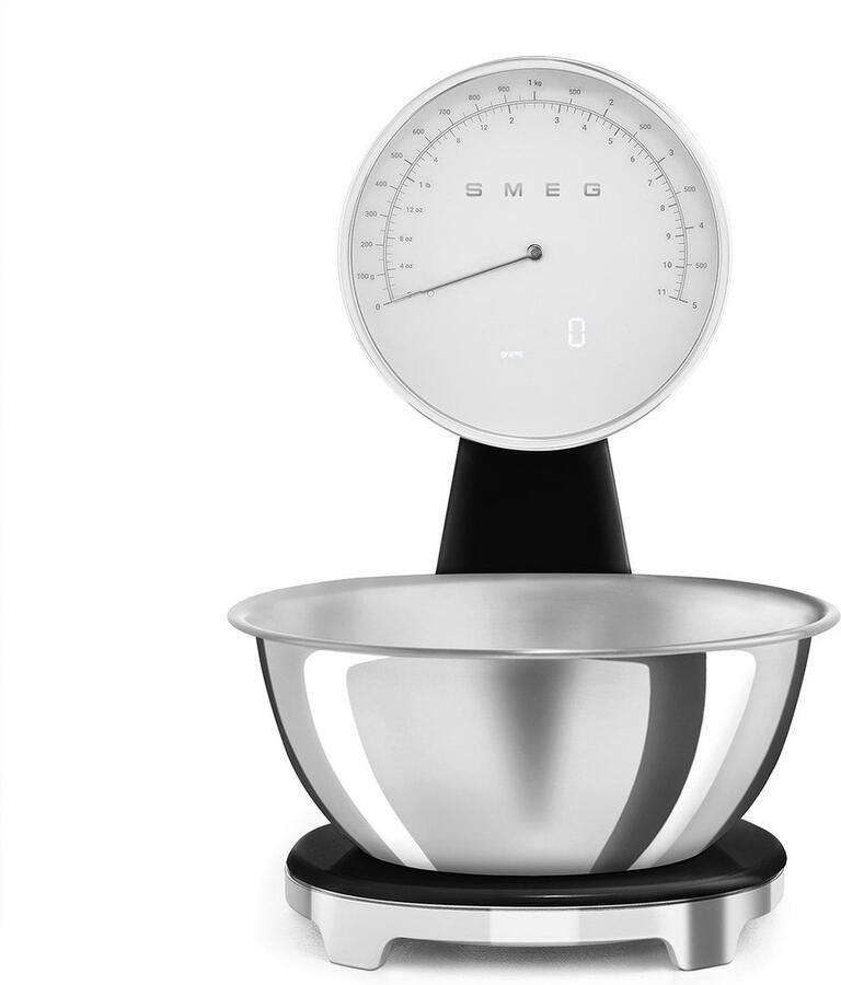 Smeg Keukenweegschaal Zwart KSF01BLWW | Keukenweegschalen | 8017709344542