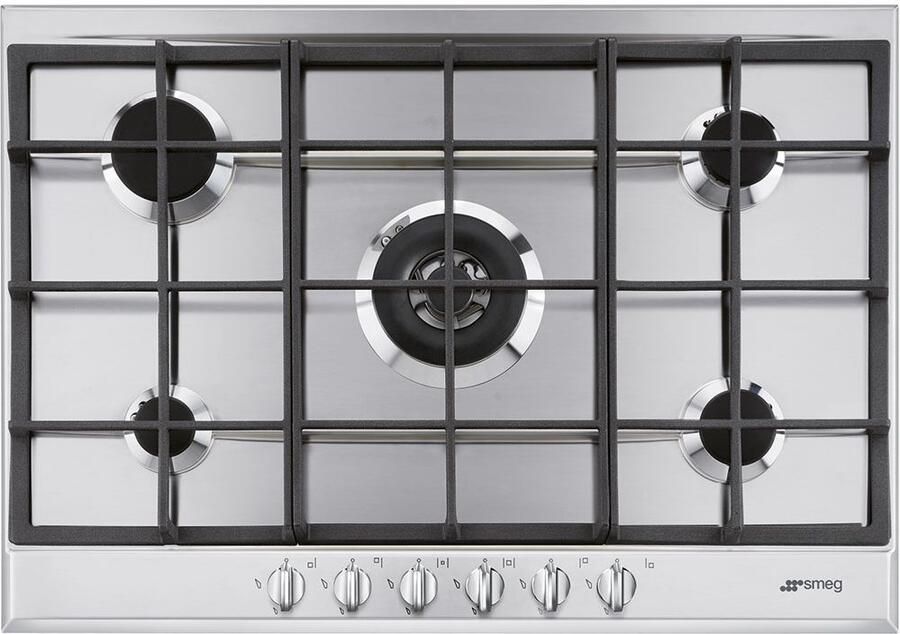 Smeg P272XGHNLK Inbouw Gas Kookplaat